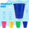 Large Sand Beach Buckets Pail,Sand Bucket Water Bucket for Beach Fun Great Summer Party Accessory(4 Pack) view 3
