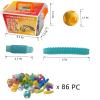 86PCS Stretch Tube Building Toy for Kids, Telescopic STEM Construction Set with Connectable Tubes & Balls, Creative DIY Engineering Building Kit with Storage Box for Boys Girls Ages 3+ view 3