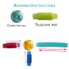 86PCS Stretch Tube Building Toy for Kids, Telescopic STEM Construction Set with Connectable Tubes & Balls, Creative DIY Engineering Building Kit with Storage Box for Boys Girls Ages 3+ view 4