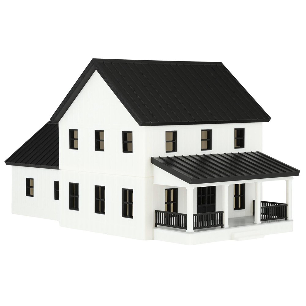 1/64 White & Black Modern Farmhouse by REVD Toys, 3D Printed, RVD1001