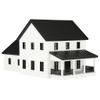 1/64 White & Black Modern Farmhouse by REVD Toys, 3D Printed, RVD1001 view 1