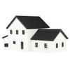 1/64 White & Black Modern Farmhouse by REVD Toys, 3D Printed, RVD1001 view 3