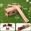 Bunu1492 Wooden Train Track Tunnel Set,3-Piece Railway Expansion Pack with 1 Tunnel & 2 S-Curved Tracks, Compatible with Most Major Wooden Train Sets, Educational Railway Accessories for Kids Ages 3+ view 2