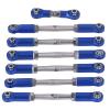 Cosiki 7PCS Aluminum Alloy Servo Link Pull Rod, Metal Steering Tie Link Rod Set with Upgraded Textured Appearance, Ideal for Slash Rustler 4x4 (Blue) view 2