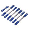 Cosiki 7PCS Aluminum Alloy Servo Link Pull Rod, Metal Steering Tie Link Rod Set with Upgraded Textured Appearance, Ideal for Slash Rustler 4x4 (Blue) view 4