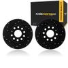 KarParts360 For Volkswagen e-Golf 2015 16 17 18 2019 Rotor Set | Black | Drilled And Slotted view 1