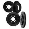 KarParts360 For Freightliner Sprinter 2500 2007-2018 Rotor Set Front and Rear | Black | Vented Rotor | Drilled And Slotted view 2