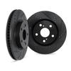 KarParts360 For Honda Pilot 2023 2024 2025 2026 Rotor Set | Black | Drilled And Slotted view 2