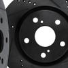 KarParts360 For Honda Pilot 2023 2024 2025 2026 Rotor Set | Black | Drilled And Slotted view 3