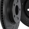 KarParts360 For Honda Pilot 2023 2024 2025 2026 Rotor Set | Black | Drilled And Slotted view 4