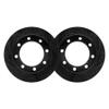 KarParts360 For Ford F-350 Super Duty/F-250 Super Duty 2012-2025 Rotor Set | Black | Vented Rotor | Drilled and Slotted view 2