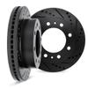 KarParts360 For Ford F-350 Super Duty/F-250 Super Duty 2012-2025 Rotor Set | Black | Vented Rotor | Drilled and Slotted view 3