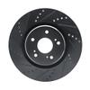 KarParts360 For Honda Pilot 2003 04 05 06 07 2008 Rotor Set | Black | Drilled And Slotted view 3
