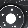 KarParts360 For Honda Pilot 2003 04 05 06 07 2008 Rotor Set | Black | Drilled And Slotted view 4