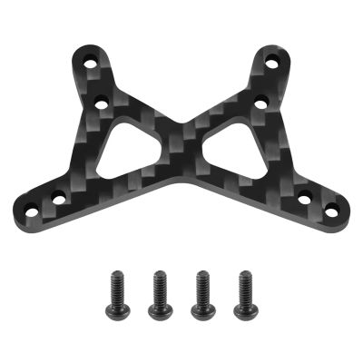 Rc Accessories for Mini-B 2WD 1/16 Carbon Fiber+Aluminum Alloy Front Rear Shock Mount Bracket RC for Buggy Truck Model Upgrade Parts(Front)