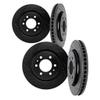 KarParts360 For Freightliner Sprinter 3500 2007-2021 Rotor Set Front and Rear | Black | Vented Rotor | Drilled And Slotted view 2
