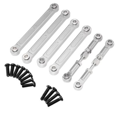 RC Car Accessories for Wltoys 144001 144010 124016 124018 124007 124017 124019 124008 124007 124010 RC Remote Control Car Upgrade Rod Parts(Silver)