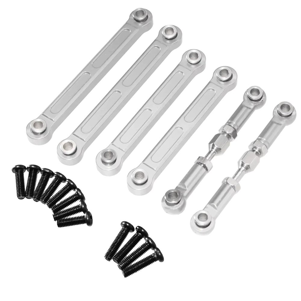 RC Car Accessories for Wltoys 144001 144010 124016 124018 124007 124017 124019 124008 124007 124010 RC Remote Control Car Upgrade Rod Parts(Silver)