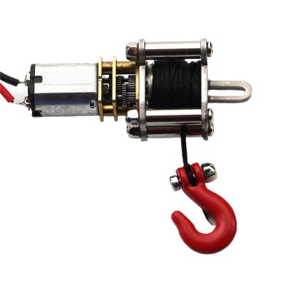 Rc Parts for WPL for C14 C24 C34 1/12 1/16 Metal Automatic Winch with 3CH Control Cable RC Car Upgrade Parts