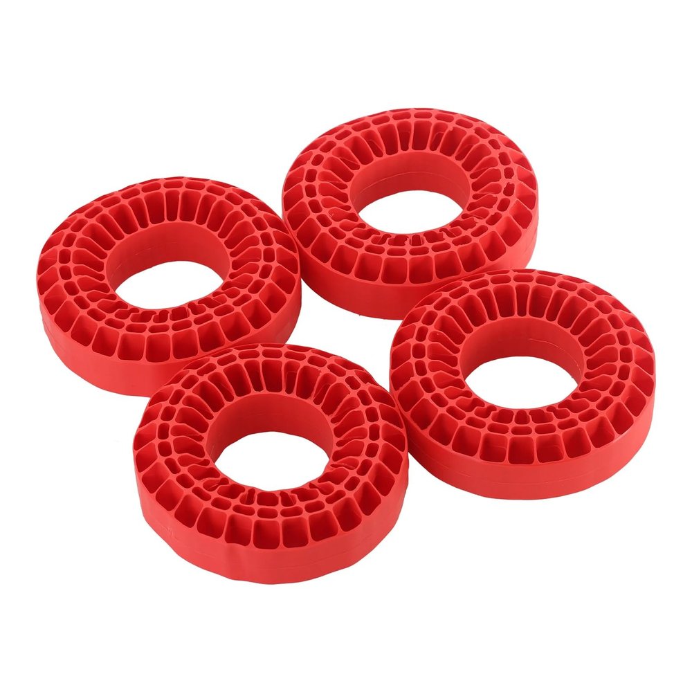 RC Car Repair Kit 1/10 RC Crawler Cars Upgrade Parts Accessories 1.9" Wheel Tires Silicone Rubber Insert Foam for Fit 118-122mm (4.75" OD)(Red)