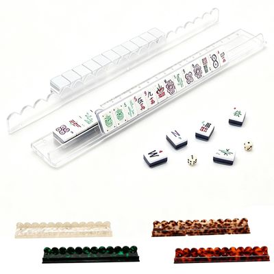 Tortoise Shell Mahjong Racks, Includes Detachable Magnetic Card Pusher