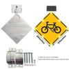 24'' Pedestrian Crossing Bicycle Sign Solar Powered LED Flashing Bicycle Sign, Aluminum Road Signs Traffic LED Blinking Street Warning Signs, Waterproof, Rust-Proof, Engineer Grade view 4