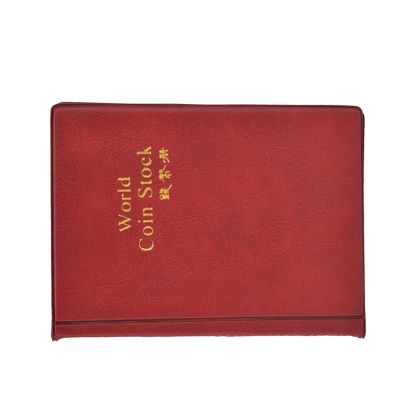 YOUTHINK Collecting Book Album Holder 120 PVC Pockets PU Leather Cover Transparent Design Soft Clear Texture for Collection Family Friends (Red)