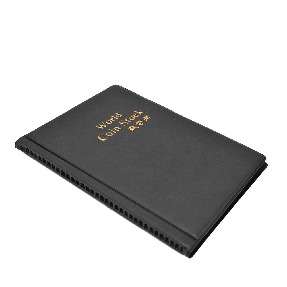 YOUTHINK Collecting Book Album Holder 120 PVC Pockets PU Leather Cover Transparent Design Soft Clear Texture for Collection Family Friends (Black)