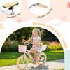HOMMOW 14 Inch Kids Bike for Boys & Girls Ages 3-12, Kids Bicycle with Training Wheels, Basket, Streamers & Doll Seat, Dual Brake Children Bike,Pink view 4