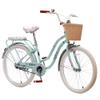 ZUKKA Kids Bike 24 Inch Girls Bike with Basket Single Speed Cruiser Bike Dual Brake System for Over 7 Years Old Kids, Multiple Colors (Green /24 Inch) view 1