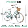 ZUKKA Kids Bike 24 Inch Girls Bike with Basket Single Speed Cruiser Bike Dual Brake System for Over 7 Years Old Kids, Multiple Colors (Green /24 Inch) view 4