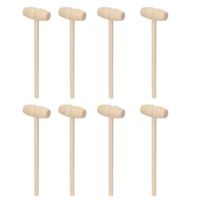 Hamwesh Wooden Hammer, 30 Pcs Mini Wooden Mallet Set for Children with Birch Wood Material for Smashing Chocolate Eggs Party Games and Crafts