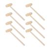 Hamwesh Wooden Hammer, 30 Pcs Mini Wooden Mallet Set for Children with Birch Wood Material for Smashing Chocolate Eggs Party Games and Crafts view 4