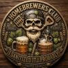 Homebrewers Club Challenge Coin, I Sanitized It Probably Novelty Collectible Coin, Vintage Skull Beer Brewing Token, Pour Decisions Fermentation Coins,Funny Gift for Homebrewer Dad Husband (7pcs) view 2