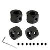 4 Pcs 5mm to 12mm Metal Wheel Hub Hex Adapter Compatible with D12 C14 C24 B14 B16 MN D91 RC Cars(Black) view 1