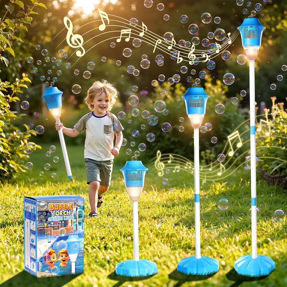 Upgraded Bubble Machine for Kids, Automatic Standing Bubble Maker