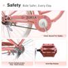 ZUKKA Kids Bike 24 Inch Girls Bike with Basket Single Speed Cruiser Bike Dual Brake System for Over 7 Years Old Kids, Multiple Colors (Peach Pink /24 inch) view 3
