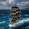 Pirate Ship Metal Model Kit for Adults 3D Mechanical Sailing Craft, All-Metal DIY Building Set with Engraved Hull & Skull Sails, Steampunk Display Sculpture view 3