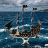Pirate Ship Metal Model Kit for Adults 3D Mechanical Sailing Craft, All-Metal DIY Building Set with Engraved Hull & Skull Sails, Steampunk Display Sculpture view 4