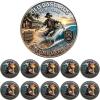 The Eternal Surf Challenge Coin, Old Bastards Surf Club Coin, Surfing Skeleton Lifetime Member Collectible Coin, Summer Beach Surfer Coin for Surfers, Beach Lovers, Ocean Addicts (10pcs) view 1