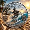 The Eternal Surf Challenge Coin, Old Bastards Surf Club Coin, Surfing Skeleton Lifetime Member Collectible Coin, Summer Beach Surfer Coin for Surfers, Beach Lovers, Ocean Addicts (10pcs) view 2