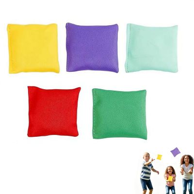 Hand-Made Bean Bags Toss Colorful Cornhole Bags for Tossing Canvas Toss-Bag Hand Toy Toss Games Weights for Outdoor Yard Games, Assorted Colors (7 * 7.5cm)