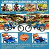 18 Inch Folding Kids Tricycle Adjustable Handlebar Seat Wide Rear Seat with Backrest,3 Wheels Bike for Beginner Riders,Cruiser Trikes Carrying Passengers and Cargo,Load 256lbs view 4