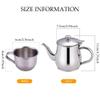 AZIDWERYQ Stainless Steel Pretend Play Tea Set Includes Portable 330ml Long Spout Teapot with Filter Screen and 4 70ml Cups for Children Camping Home view 4