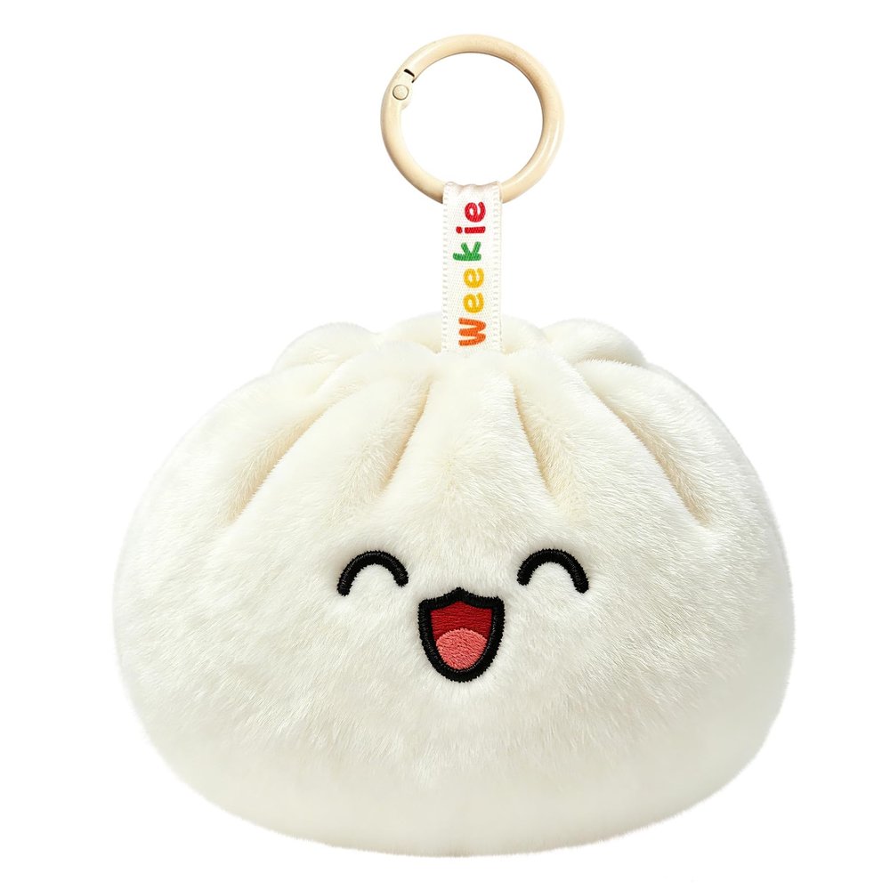 Ausener Weekie Wonders Emotional Dumplings Supports, Stuffed Animals Plush Bag Charm, Funny Birthday Gifts for Women, Cute Plush Keychains for Teens Adults (Fri, Dumplings)