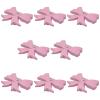 8 Pcs Pink Bow Drawer Knobs with Diamond Embellishment, Modern Zinc Alloy Dresser Handles, Sweet Cute Style, 1.73 x 1.46 x 0.73 in / 4.4 x 3.7 x 1.85 cm, for Cabinets, Wardrobes, and Vanity Decoration view 1