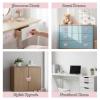 8 Pcs Pink Bow Drawer Knobs with Diamond Embellishment, Modern Zinc Alloy Dresser Handles, Sweet Cute Style, 1.73 x 1.46 x 0.73 in / 4.4 x 3.7 x 1.85 cm, for Cabinets, Wardrobes, and Vanity Decoration view 2