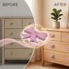 8 Pcs Pink Bow Drawer Knobs with Diamond Embellishment, Modern Zinc Alloy Dresser Handles, Sweet Cute Style, 1.73 x 1.46 x 0.73 in / 4.4 x 3.7 x 1.85 cm, for Cabinets, Wardrobes, and Vanity Decoration view 4
