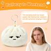 Ausener Weekie Wonders Emotional Dumplings Supports, Stuffed Animals Plush Bag Charm, Funny Birthday Gifts for Women, Cute Plush Keychains for Adults (Wed, Dumplings) view 2