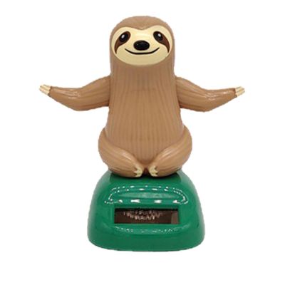 Solar Shaking Figures - Solar Dancing Sloth, Powered Animated, Car Dashboard Ornament | Head Figure Toy for Car Table Desk Home Decor | Fun Moving Sloth Decor Gift for Kids